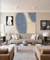 blue minimalist art framed large minimalist textured wall art minimalist wall decor