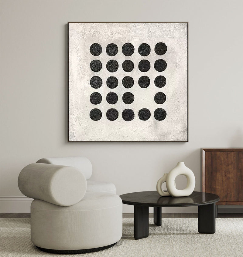 minimalist black and white abstract art modern minimalist painting for living room