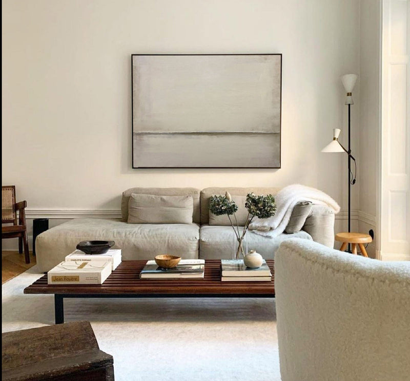 minimalist abstract painting beige minimalist art framed large contemporary minimalist art