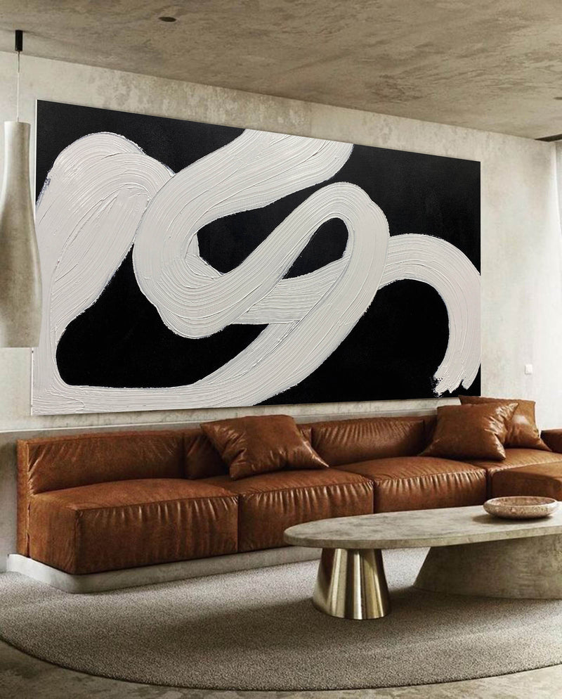 black and white minimalist art black minimalist painting large minimalist wall art framed