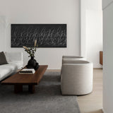 Extra large black and white modern minimal line art oversized contemporary minimalist art simplistic art